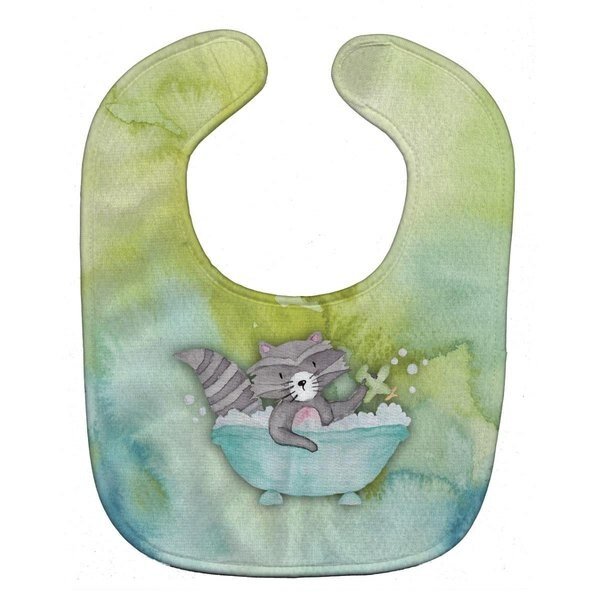 Raccoon Bathing Watercolor Baby Bib, Carolines Treasures, Mfr#: BB7345BIB